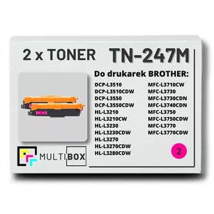 Toner do BROTHER TN247M 2-pak Magenta Multibox zamiennik