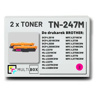 2-PAK Multibox Toner do BROTHER TN247M Magenta zamiennik