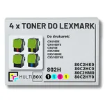 4-PAK Multibox Toner do LEXMARK CX410 CX510 802H CMYK 4.0K/3x3.0K zamiennik - 2