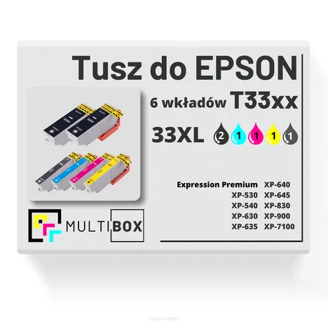 Tusz do EPSON 33XL T3351 T3361 T3362 T3363 T3364 6-pak cyan / magenta / yellow / black / photo black zamiennik Multibox