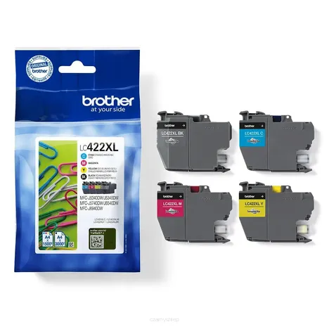 BROTHER tusz LC422XLVAL oryginalny 4-pak CMYK 3000+ 3x1500 stron