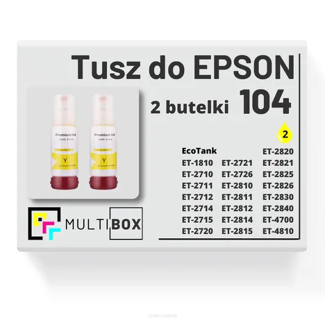 2-PAK Multibox Tusz do EPSON 104 T00P4 C13T00P440 yellow zamiennik