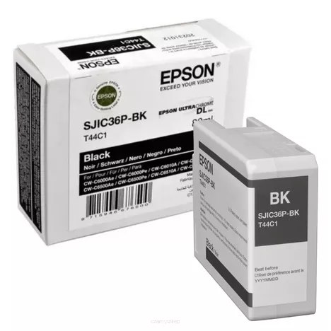 EPSON tusz SJIC36PK SJIC36P-K C13T44C140 oryginalny black 80ml