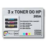 3-PAK Multibox Toner do HP 205A CMY CF531A CF532A CF533A zamiennik - 2