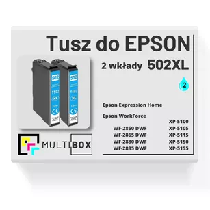 Tusz do EPSON 502XL T02W2 C13T02W24010 2-pak cyan zamiennik Multibox