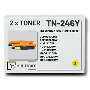 2-PAK Multibox Toner do BROTHER TN246Y Yellow zamiennik