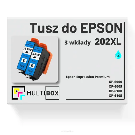 Tusz do EPSON 202XL T02H24 T02H24010 2-pak cyan zamiennik Multibox