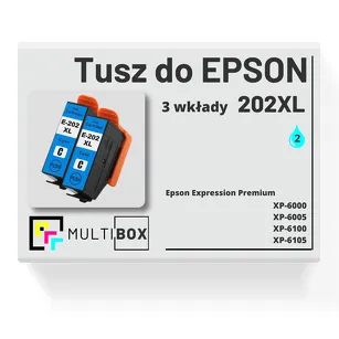 2-PAK Multibox Tusz do EPSON 202XL T02H24 T02H24010 cyan zamiennik