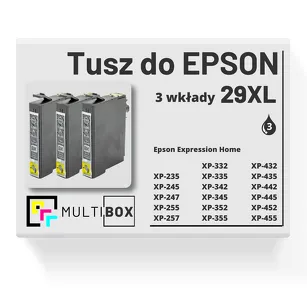 3-PAK Multibox Tusz do EPSON 29XL T2991 C13T29914010 black zamiennik