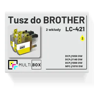 Tusz do BROTHER LC-421Y 2-pak yellow zamiennik Multibox