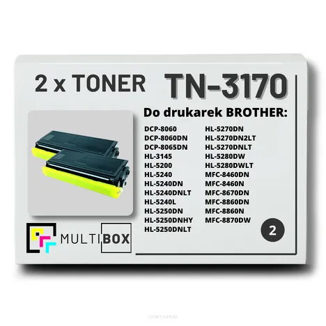2-PAK Multibox Toner do BROTHER TN3170 zamiennik