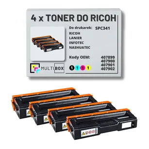 4-PAK Multibox toner do RICOH SPC341 407899 407900 407901 407902 zamiennik