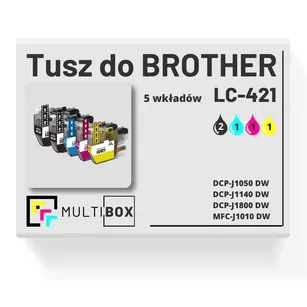 Tusz do BROTHER LC421 5-pak cyan / magenta / yellow / black zamiennik Multibox