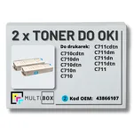 2-PAK Multibox Toner do OKI C710 C711 43866107 cyan zamiennik - 2