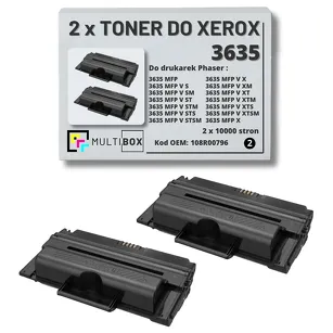 2-pak Toner do XEROX 3635 108R00796 10K Multibox zamiennik