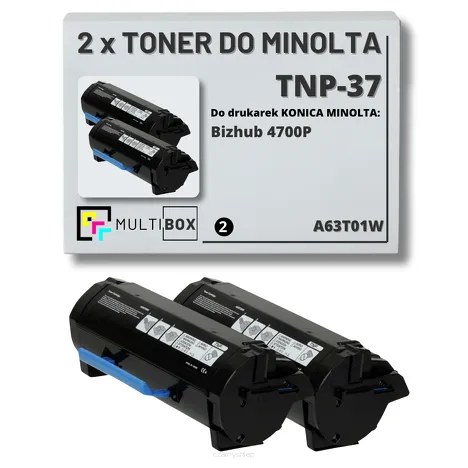 2-pak Toner do KONICA MINOLTA TNP-37 A63T01W BIZHUB 4700P 2x20.0K Multibox zamiennik