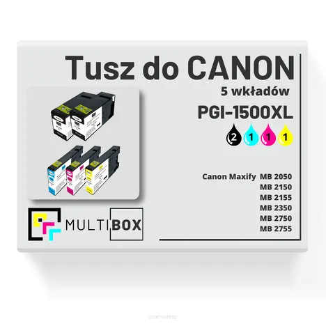 Tusz do CANON PGI-1500XL 5-pak black / cyan / magenta / yellow zamiennik Multibox