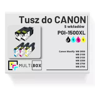 Tusz do CANON PGI1500XL 5-pak black / cyan / magenta / yellow zamiennik Multibox