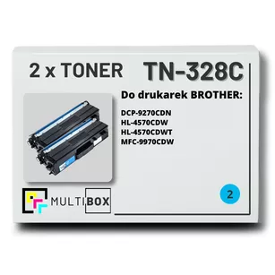 Toner do BROTHER TN328C 2-pak Cyan Multibox zamiennik